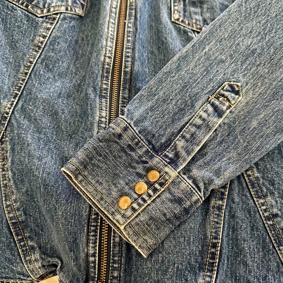 Original Arizona Jean Co Women's Denim Top Zippers 100% Cotton Size XL NWOT - Picture 6 of 13